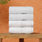 Premium 500 GSM 100% Cotton White Colour Hand Towels (Pack of 4)