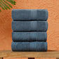 Premium 500 GSM 100% Cotton Dark Blue Colour Hand Towels (Pack of 4)