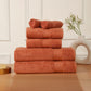 Premium 6 Piece Rust Colour Cotton Towel Set (Bath, Hand & Face)