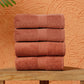 Premium 500 GSM 100% Cotton Rust Colour Hand Towels (Pack of 4)