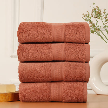 Premium 500 GSM 100% Cotton Rust Colour Hand Towels