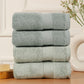 Premium 500 GSM 100% Cotton Aqua Green Colour Hand Towels (Pack of 4)