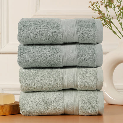 Premium 500 GSM 100% Cotton Aqua Green Colour Hand Towels