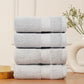 Premium 500 GSM 100% Cotton Light Grey Colour Hand Towels (Pack of 4)