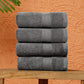 Premium 500 GSM 100% Cotton Dark Grey Colour Hand Towels (Pack of 4)