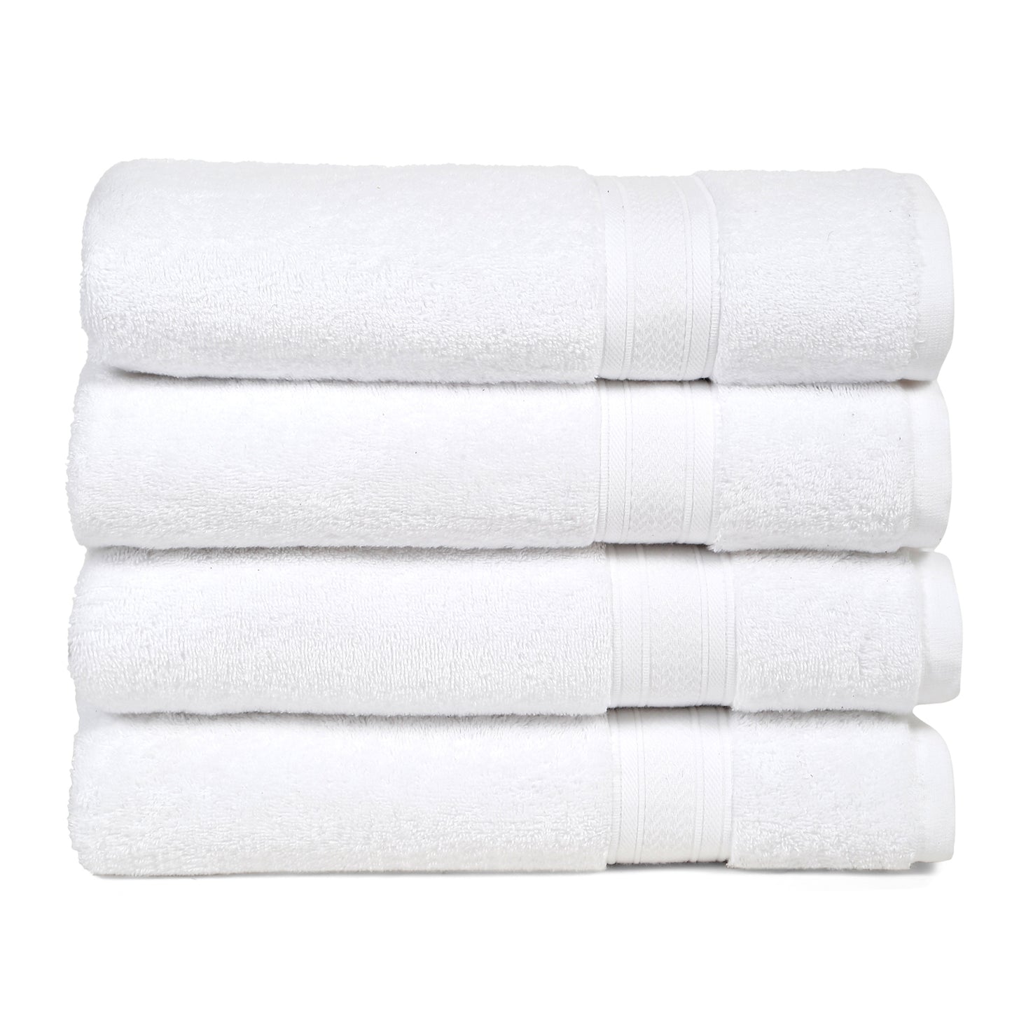 Premium 500 GSM 100% Cotton Bath Towel (Pack of 4)