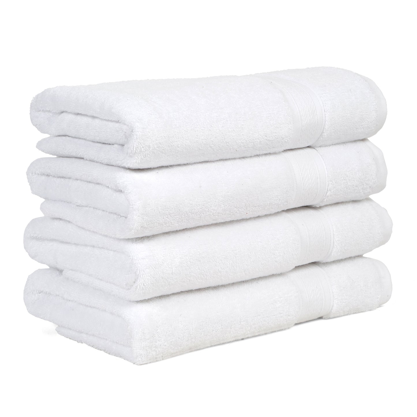 Premium 500 GSM 100% Cotton Bath Towel (Pack of 4)