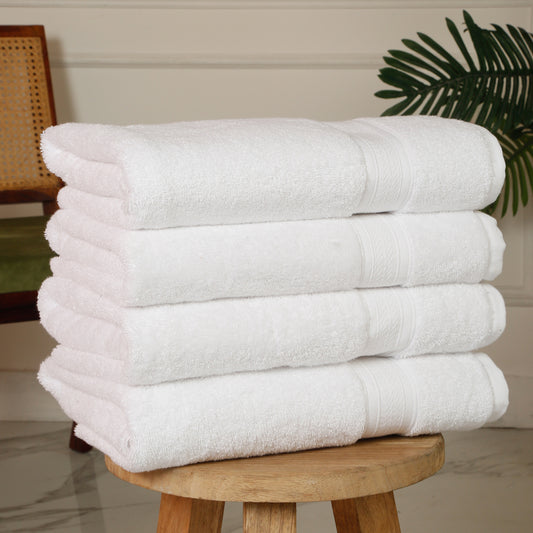 Premium 500 GSM 100% Cotton Hand Towels (Pack of 4)