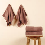 Premium 500 GSM 100% Cotton Dark Rust Colour Hand Towels (Pack of 4)