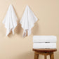 Premium 500 GSM 100% Cotton White Colour Hand Towels (Pack of 4)