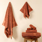 Premium 6 Piece Rust Colour Cotton Towel Set (Bath, Hand & Face)