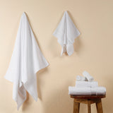 Premium 6 Piece White Colour Cotton Towel Set (Bath, Hand & Face)