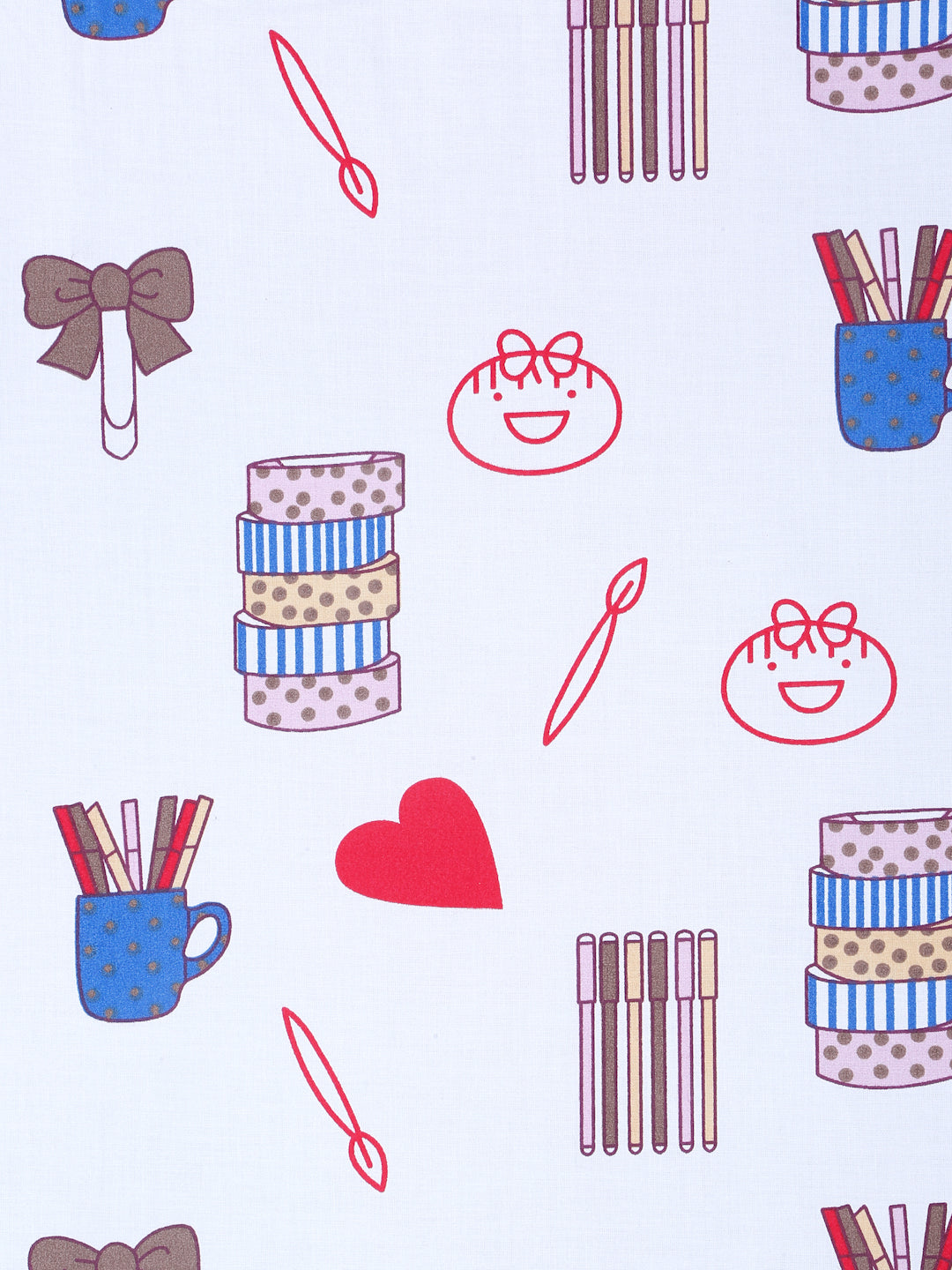 Doodle Print Kids Bedsheet Set – 100% Cotton, Single Bed