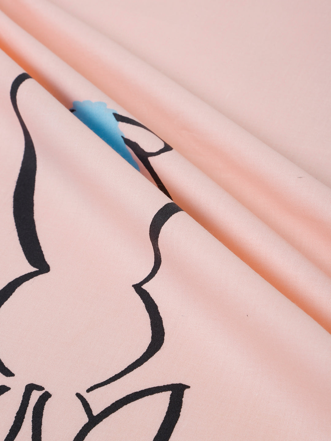 Rabbit Print Kids Bedsheet Set – 100% Cotton for Single Bed