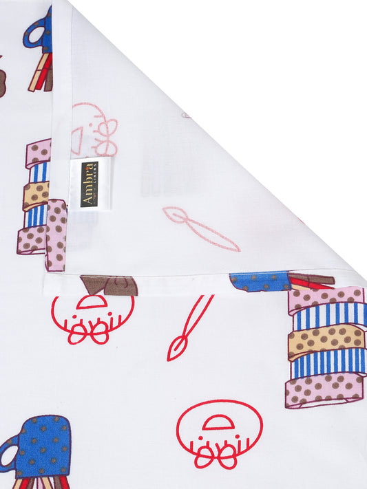 Doodle Print Kids Bedsheet Set – 100% Cotton, Single Bed