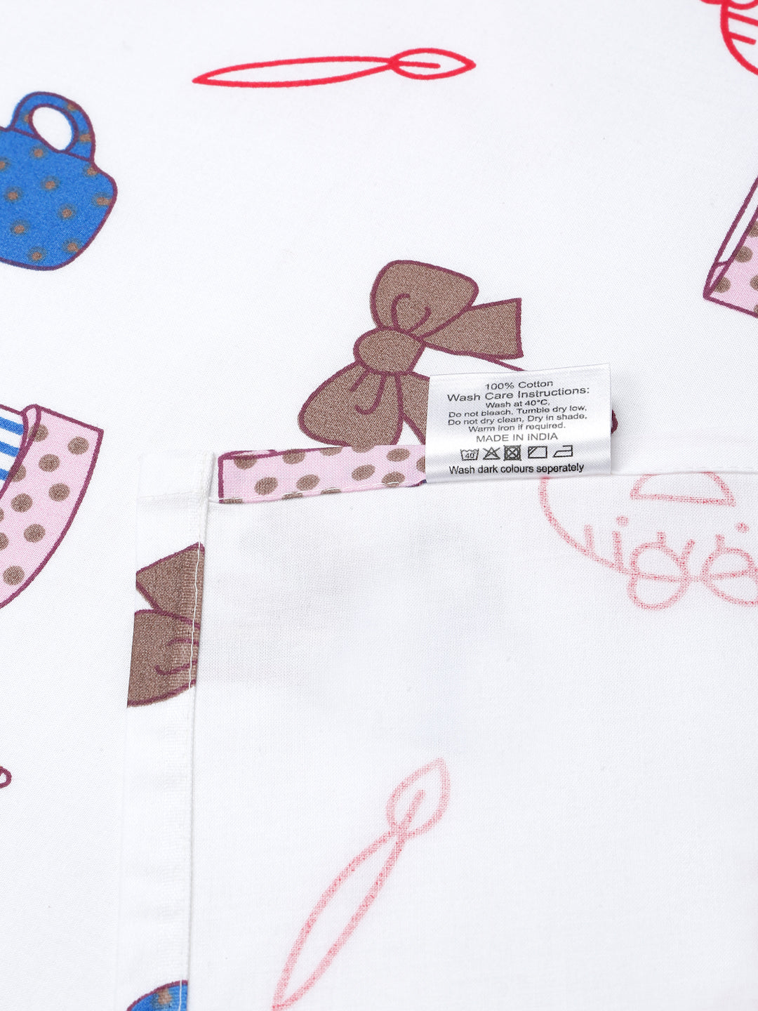 Doodle Print Kids Bedsheet Set – 100% Cotton, Single Bed