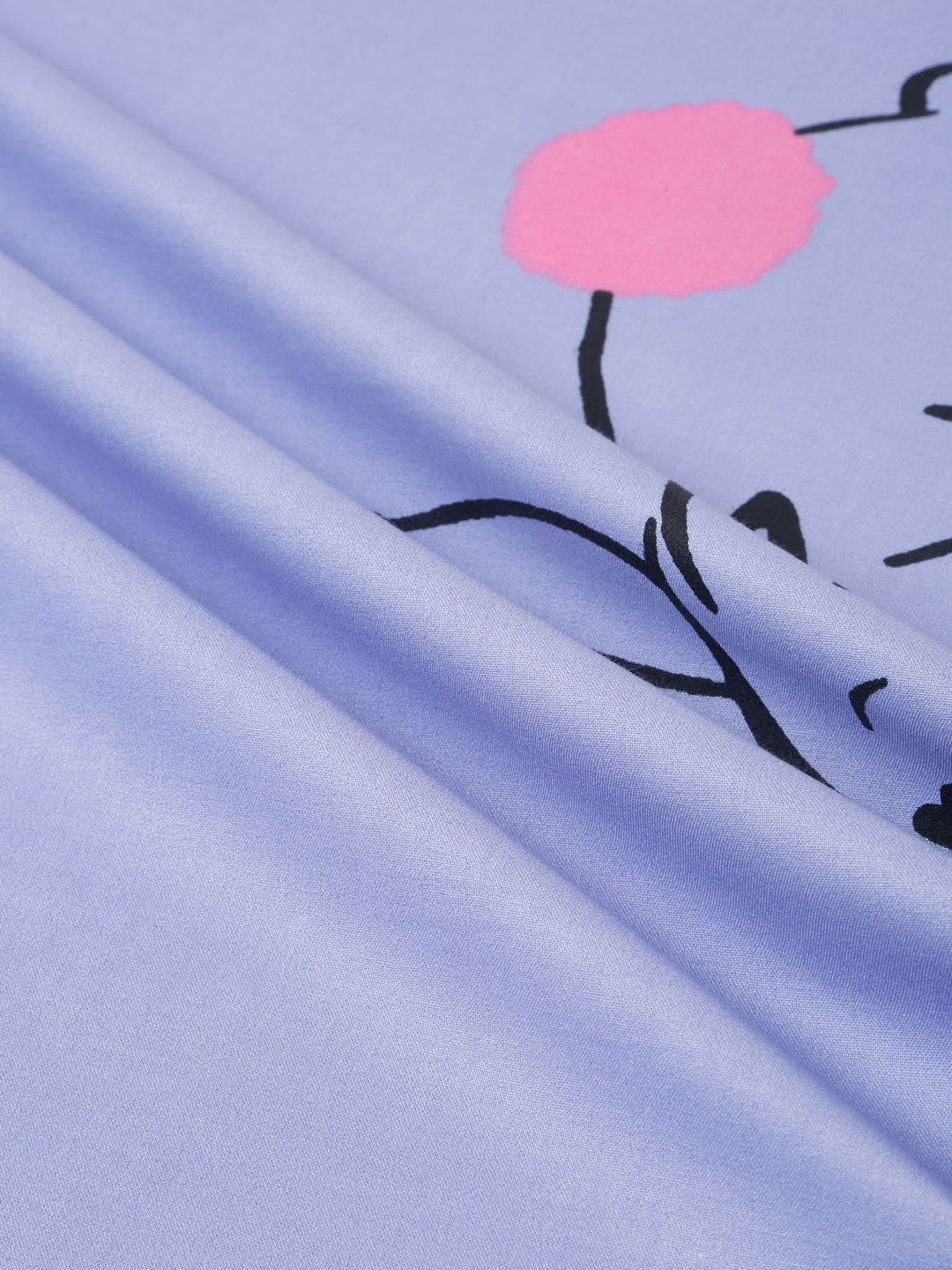 Rabbit Print Kids Bedsheet Set – 100% Cotton for Single Bed
