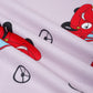 Car Print Kids Bedsheet Set – 100% Cotton, Single Bed, Yellow & Pink