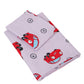 Car Print Kids Bedsheet Set – 100% Cotton, Single Bed, Yellow & Pink
