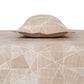 Beige Bedsheet with Geometric Poly Shape Print – 100% Cotton