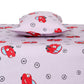 Car Print Kids Bedsheet Set – 100% Cotton, Single Bed, Yellow & Pink