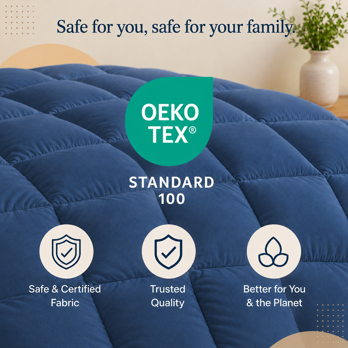 Solid Navy Blue Microfiber Comforter – 300 GSM All-Season AC Comforter & Blanket