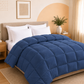 Solid Navy Blue Microfiber Comforter – 300 GSM All-Season AC Comforter & Blanket
