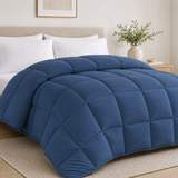 Solid Navy Blue Microfiber Comforter – 220 GSM All-Season AC Comforter & Blanket