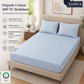 400 Thread Count 100% Organic Cotton Merrow Design Pearl Blue – Pearl Blue Premium Bedsheet King Size