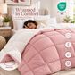 300 GSM Reversible Microfiber Pink And Cream Comforter – Double Bed | Soft, Fluffy & All-Season