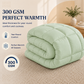 Solid Sage Microfiber Comforter – 300 GSM All-Season AC Comforter & Blanket
