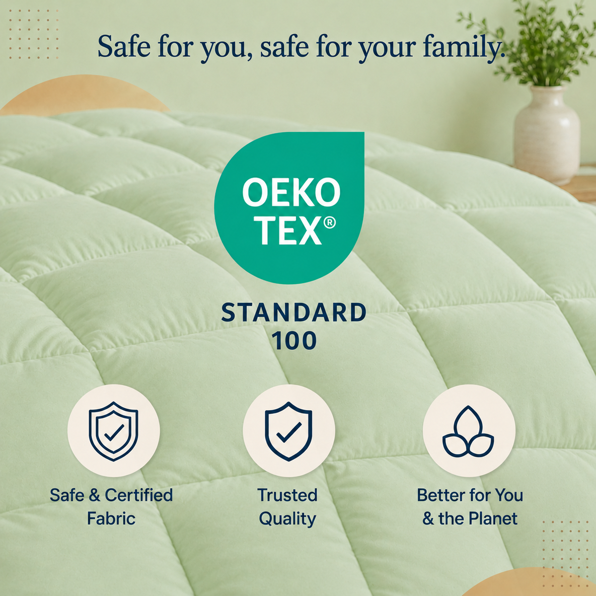 Solid Sage Microfiber Comforter – 300 GSM All-Season AC Comforter & Blanket