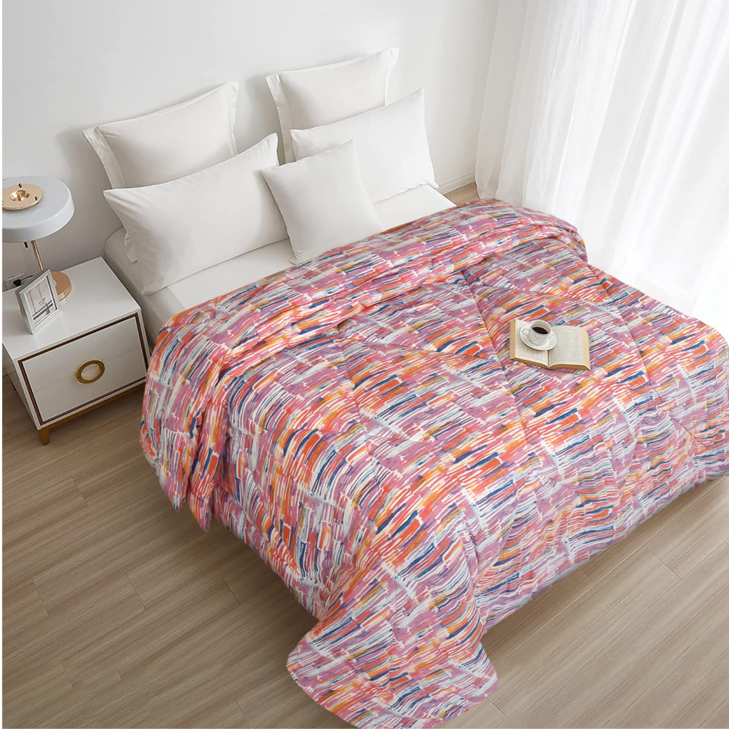Multicolor Abstract Printed Comforter – 1 Piece