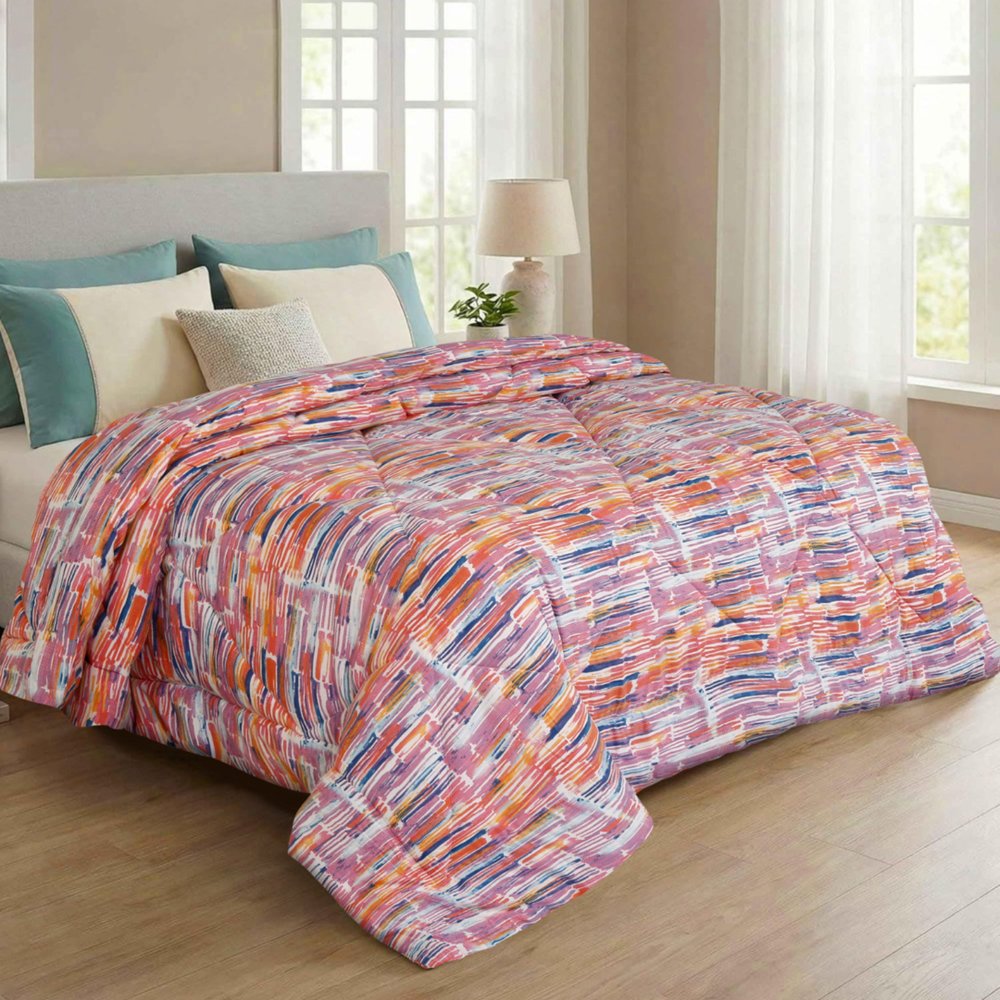 Multicolor Abstract Printed Comforter – 1 Piece