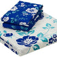 Blue Floral Printed Queen Flat Bedsheet with 2 Pillow Covers