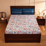 Paisley Printed Queen Flat Bedsheet with 2 Pillow Covers