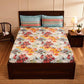Multicolor Floral Printed Queen Flat Bedsheet with 2 Pillow Covers