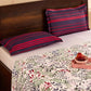 Botanical Printed Queen Flat Bedsheet with 2 Pillow Covers