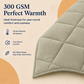 Solid Warm Grey Microfiber Comforter – 300 GSM All-Season AC Comforter & Blanket