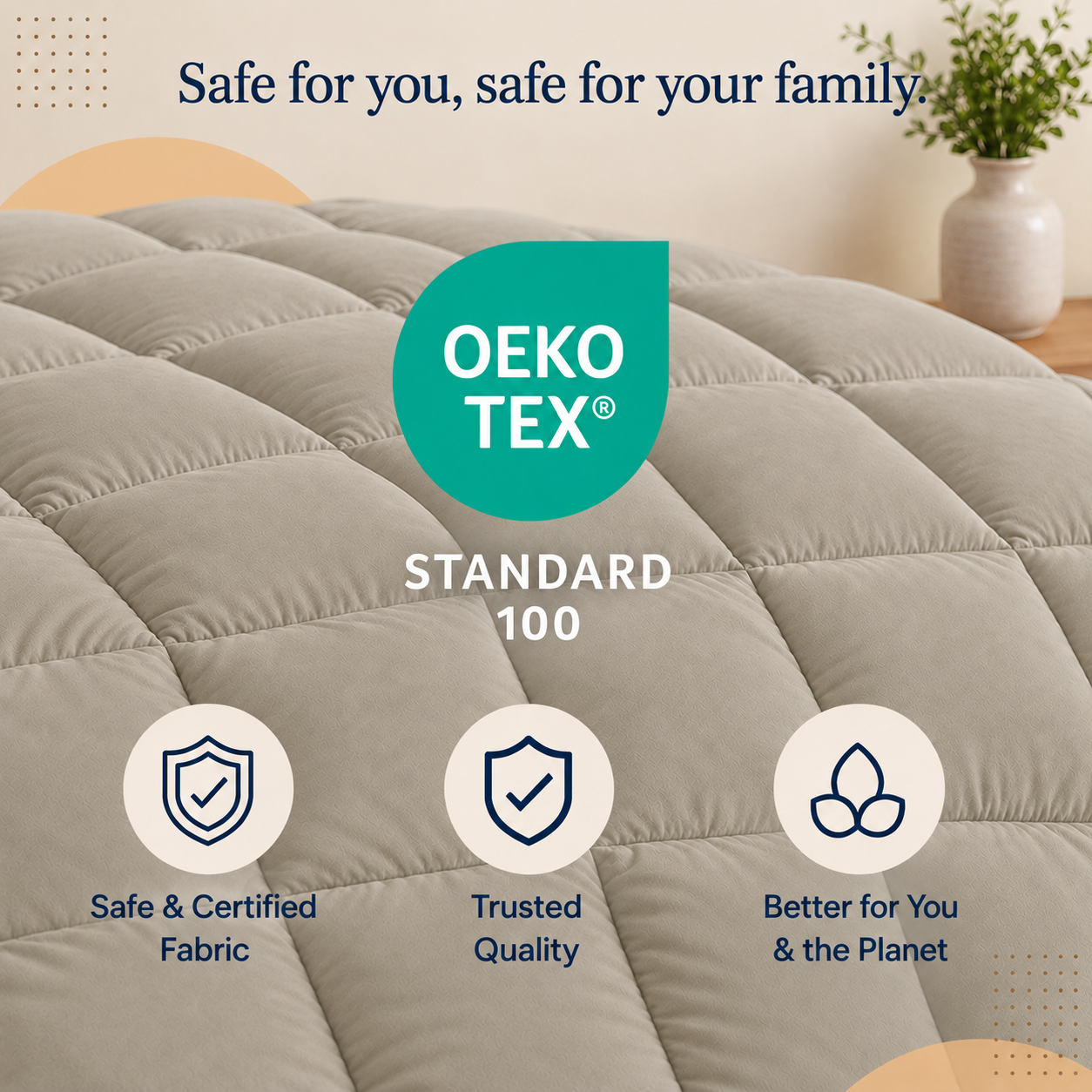 Solid Warm Grey Microfiber Comforter – 300 GSM All-Season AC Comforter & Blanket