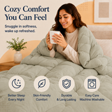 Solid Warm Grey Microfiber Comforter – 300 GSM All-Season AC Comforter & Blanket