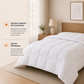 Solid White Microfiber Comforter – 220 GSM All-Season AC Comforter & Blanket
