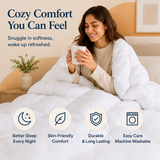 Solid White Microfiber Comforter – 300 GSM All-Season AC Comforter & Blanket