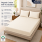 400 Thread Count 100% Organic Cotton Fagoting Style Ivory Premium Bedsheet King Size
