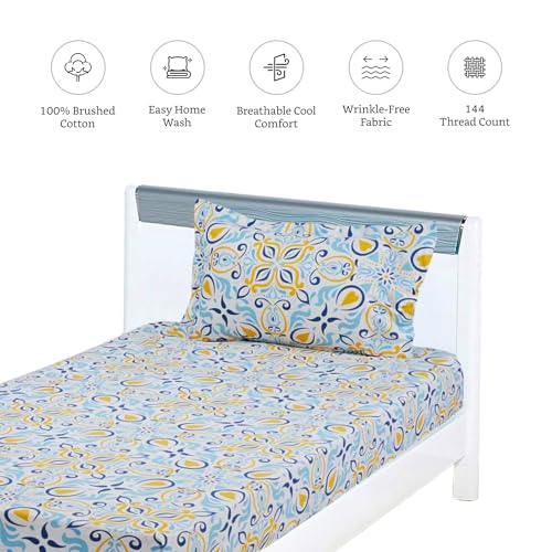 Abstract Printed Single Bedsheet with 1 Pillow Cover