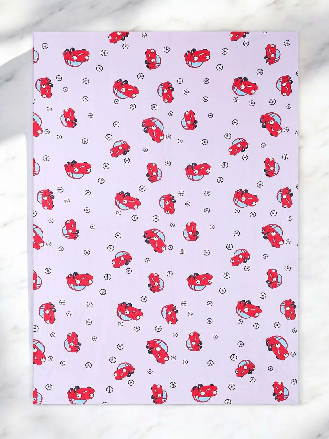 Cartoon Car Theme Cotton Bedsheet For Kids with Pillow Cover