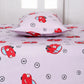 Cartoon Car Theme Cotton Bedsheet For Kids with Pillow Cover