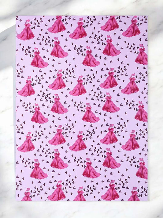 Cute Fairytale Theme Princess Print Kids Bedsheet with Pillow Cover