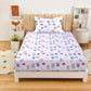 Doodle Blue Kids Cotton Bedsheet with Pillow Cover
