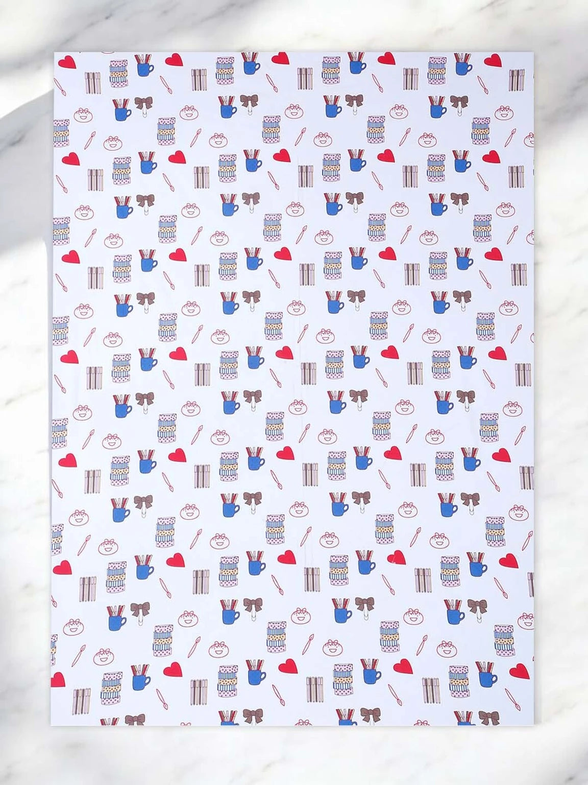 Doodle Blue Kids Cotton Bedsheet with Pillow Cover